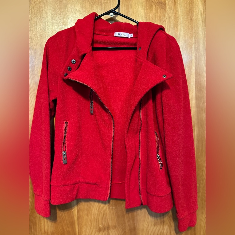 Vibrant Red Utility Jacket by Michael Kors